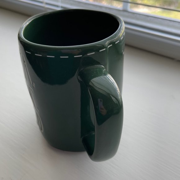 New Rae Dunn by Magenta Dark Green Santa Define Good Coffee Mug - Picture 5 of 11